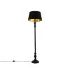 QAZQA Lampadaires Lampadaire En Bois Noir -Luminaires Ventes lampadaire en bois noir 4