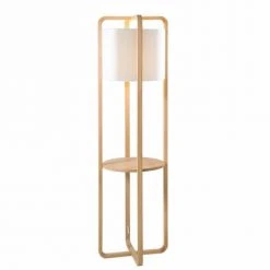 Maisons Du Monde Lampadaires Lampadaire En Chêne Et Abat-jour Blanc H155 -Luminaires Ventes lampadaire en chene et abat jour blanc h155 1000 3 36 177279 3