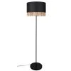 Maisons Du Monde Lampadaires Lampadaire En Métal Abat-jour En Coton Noir Et Franges En Bambou Beige H157 -Luminaires Ventes lampadaire en metal abat jour en coton noir et franges en bambou beige h157 1000 8 31 222538 1