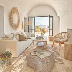 Maisons Du Monde Lampadaires Lampadaire En Métal Blanc Abat-jour En Rotin Tressé Main H181 -Luminaires Ventes lampadaire en metal blanc abat jour en rotin tresse main h181 1000 16 34 221475 2