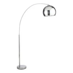 Maisons Du Monde Lampadaires Lampadaire En Métal Chromé Et Plastique Blanc H 209 Cm -Luminaires Ventes lampadaire en metal chrome h 200 cm sphere sphere 1000 16 39 130542 1
