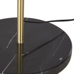 Maisons Du Monde Lampadaires Lampadaire En Métal Doré, Marbre Et Abat-jour En Velours Noirs H156 -Luminaires Ventes lampadaire en metal dore marbre et abat jour en velours noirs h156 1000 4 37 220494 4