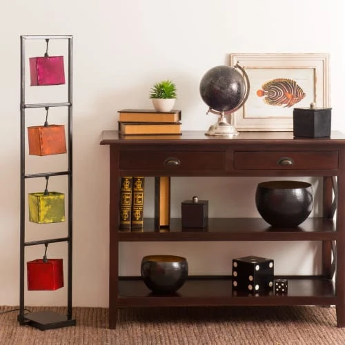 Maisons Du Monde Lampadaires Lampadaire En Métal Et Cuir De Chèvre Multicolore H 125 Cm 5 Maisons Du Monde Lampadaires Lampadaire En Métal Et Cuir De Chèvre Multicolore H 125 Cm – Image 3