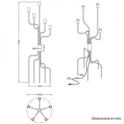 Trio Lampadaires Lampadaire En Métal Noir -Luminaires Ventes lampadaire en metal noir 42