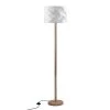 Rendez Vous Déco Lampadaires Lampadaire En Papier Blanc Et Bois D'hévéa -Luminaires Ventes lampadaire en papier blanc et bois d hevea