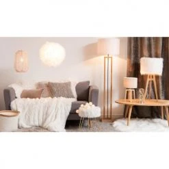Maisons Du Monde Lampadaires Lampadaire En Terminalier Et Abat-jour En Coton Blanc H165 -Luminaires Ventes lampadaire en terminalier et abat jour en coton blanc h165 1000 13 13 158232 6