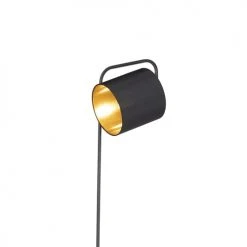 QAZQA Lampadaires Lampadaire En Tissu Noir -Luminaires Ventes lampadaire en tissu noir 3