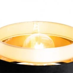 QAZQA Lampadaires Lampadaire En Tissu Noir -Luminaires Ventes lampadaire en tissu noir 6