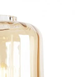 QAZQA Lampadaires Lampadaire En Verre Beige -Luminaires Ventes lampadaire en verre beige 4