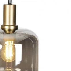 QAZQA Lampadaires Lampadaire En Verre Doré/laiton -Luminaires Ventes lampadaire en verre dore laiton 3