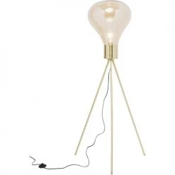 Kare Design Lampadaires Lampadaire En Verre Et Acier Doré H160 -Luminaires Ventes lampadaire en verre et acier dore h160 2