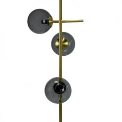 Dyberg Larsen Lampadaires Lampadaire En Verre Fumé Et Laiton, H 160 Cm D 34 Cm -Luminaires Ventes lampadaire en verre fume et laiton h 160 cm d 34 cm 2