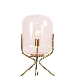 QAZQA Lampadaires Lampadaire En Verre Rose -Luminaires Ventes lampadaire en verre rose 3