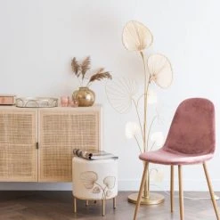 Maisons Du Monde Lampadaires Lampadaire Ginkgo En Métal Doré Et Bambou H145 -Luminaires Ventes lampadaire ginkgo en metal dore et bambou h145 1000 5 16 204770 5