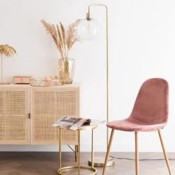 Maisons Du Monde Lampadaires Lampadaire Globe En Verre Et Métal Doré H155 -Luminaires Ventes lampadaire globe en verre et metal dore h155 1000 4 23 201046 3