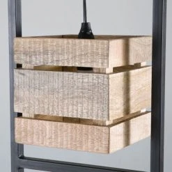 Maisons Du Monde Lampadaires Lampadaire Indus En Métal Noir Et Manguier H153 -Luminaires Ventes lampadaire indus en metal noir et manguier h153 1000 14 9 177375 3