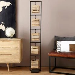 Maisons Du Monde Lampadaires Lampadaire Indus En Métal Noir Et Manguier H153 -Luminaires Ventes lampadaire indus en metal noir et manguier h153 1000 14 9 177375 5