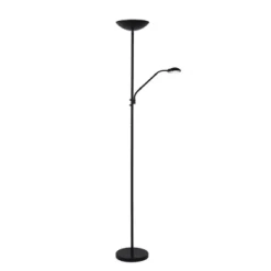 Lucide Lampadaires Lampadaire LED Avec Liseuse Métal Argent H180cm 11 Lucide Lampadaires Lampadaire LED Avec Liseuse Métal Argent H180cm -Luminaires Ventes lampadaire led avec liseuse metal noir h180cm