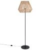 Maisons Du Monde Lampadaires Lampadaire Métal Noir Et Abat-jour En Jute Tressé H170