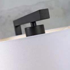 It's About Romi Lampadaires Lampadaire Noir Et Abat-jour Blanc H160cm -Luminaires Ventes lampadaire noir et abat jour blanc h160cm 2