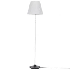 Beliani Lampes à Poser Lampadaire Noir Et Blanc En Métal