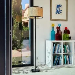 LUMISKY Lampadaires Lampadaire Salon Fibre Naturelle Beige H162CM -Luminaires Ventes lampadaire salon fibre naturelle beige h162cm 2