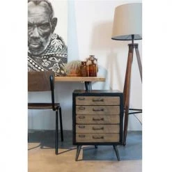 Dutchbone Lampadaires Lampadaire Trépied Bois Et Coton Blanc Cassé -Luminaires Ventes lampadaire trepied bois et coton blanc casse 3