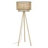 Maisons Du Monde Lampadaires Lampadaire Trépied En Bois De Chêne Et Abat-jour Cannage En Fibre Végétale