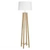 Maisons Du Monde Lampadaires Lampadaire Trépied En Chêne Et Abat-jour Blanc H160 -Luminaires Ventes lampadaire trepied en chene et abat jour blanc h160 1000 0 16 174471 1