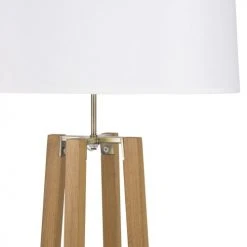 Maisons Du Monde Lampadaires Lampadaire Trépied En Chêne Et Abat-jour Blanc H160 -Luminaires Ventes lampadaire trepied en chene et abat jour blanc h160 1000 0 16 174471 2