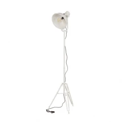 Bepurehome Lampadaires Lampadaire Trépied Métal Blanc Lampe Sur Pied