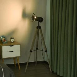 Homcom Lampadaires Lampadaire Trépied Projecteur H140cm -Luminaires Ventes lampadaire trepied projecteur h140cm 3