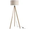 Homcom Lampadaires Lampadaire Trépied Style Scandinave H152 Cm Bois De Pin Lin Beige -Luminaires Ventes lampadaire trepied style scandinave h152 cm bois de pin lin beige