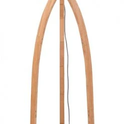 Good & Mojo Lampadaires Lampadaire Tripode Bambou Et Lin Naturel Blanc H160cm -Luminaires Ventes lampadaire tripode bambou et lin naturel blanc h160cm 5