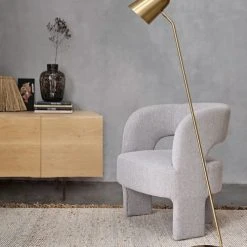 Maisons Du Monde Lampadaires Lampadaire Vintage En Métal Doré H140 -Luminaires Ventes lampadaire vintage en metal dore h140 1000 4 14 189639 9