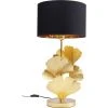 Kare Design Lampes à Poser Lampe 5 Feuilles De Ginkgo Acier Doré Et Abat-jour Coton Noir -Luminaires Ventes lampe 5 feuilles de ginkgo acier dore et abat jour coton noir