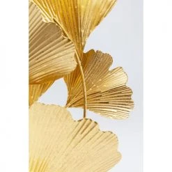Kare Design Lampes à Poser Lampe 5 Feuilles De Ginkgo Acier Doré Et Abat-jour Coton Noir -Luminaires Ventes lampe 5 feuilles de ginkgo acier dore et abat jour coton noir 2