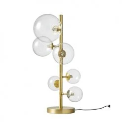 Maisons Du Monde Lampes à Poser Lampe 6 Globes En Verre Et Métal Doré