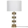 Beliani Lampes à Poser Lampe à Poser Blanche Et Dorée 63 Cm -Luminaires Ventes lampe a poser blanche et doree 63 cm