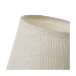 Wadiga Lampes à Poser Lampe à Poser Bois Foncé Métal Chromé Et Abat-jour Beige -Luminaires Ventes lampe a poser bois fonce metal chrome et abat jour beige 3