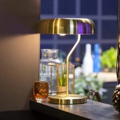 Dutchbone Lampes à Poser Lampe à Poser Design Métal Finitions Dorées Or -Luminaires Ventes lampe a poser design metal finitions dorees or 3