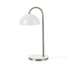 Present Time Lampes à Poser Lampe à Poser Dome Métal Blanc -Luminaires Ventes lampe a poser dome metal blanc