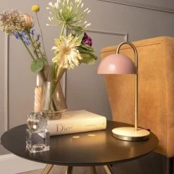 Present Time Lampes à Poser Lampe à Poser Dome Métal Rose -Luminaires Ventes lampe a poser dome metal rose 4