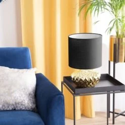 Beliani Lampes à Poser Lampe à Poser Dorée -Luminaires Ventes lampe a poser doree 1