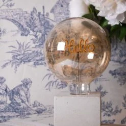 Junny Lampes à Poser Lampe à Poser En Béton Beige Avec Son Ampoule à Message -Luminaires Ventes lampe a poser en beton beige avec son ampoule a message 2