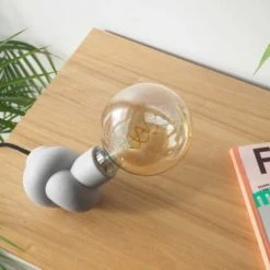 Gone's Lampes à Poser Lampe à Poser En Béton Et Bois Cordon Noir Ampoule LED Edison 10 Gone's Lampes à Poser Lampe à Poser En Béton Et Bois Cordon Noir Ampoule LED Edison -Luminaires Ventes lampe a poser en beton et bois cordon noir ampoule led edison 2