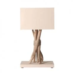 Coc'art Lampes à Poser Lampe à Poser En Bois Blanc Cassé