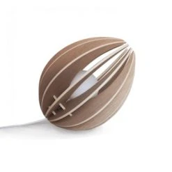 Gone's Lampes à Poser Lampe à Poser En Bois Chêne Naturel Avec Fil Blanc -Luminaires Ventes lampe a poser en bois chene naturel avec fil blanc 3