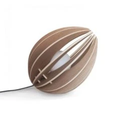 Gone's Lampes à Poser Lampe à Poser En Bois Chêne Naturel Avec Fil Blanc -Luminaires Ventes lampe a poser en bois chene naturel avec fil noir