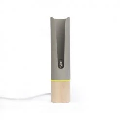 Gone's Lampes à Poser Lampe à Poser En Bois Et Béton, Anneau Feutrine Jaune